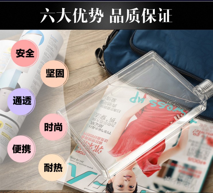 和乐美Memobottle创意水杯纸张水壶车载水瓶 非玻璃杯子 礼品A5