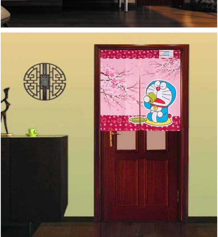 
                                        家的感觉 田园日式布艺挂帘 门帘隔断 蓝色                