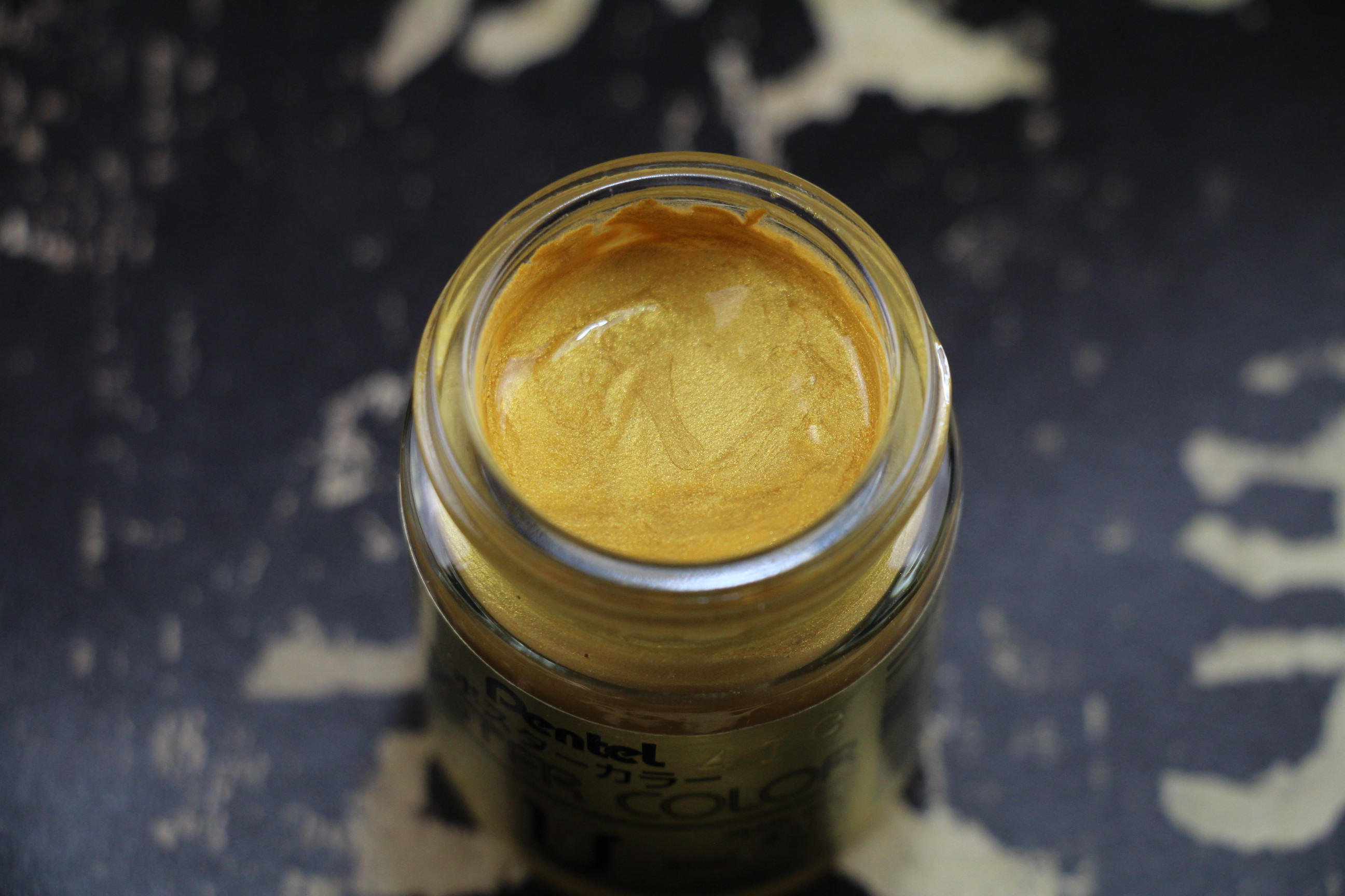 萱雅斋书法创作用金色墨汁写春联抄心经30ml120ml金粉特浓墨液颜料金