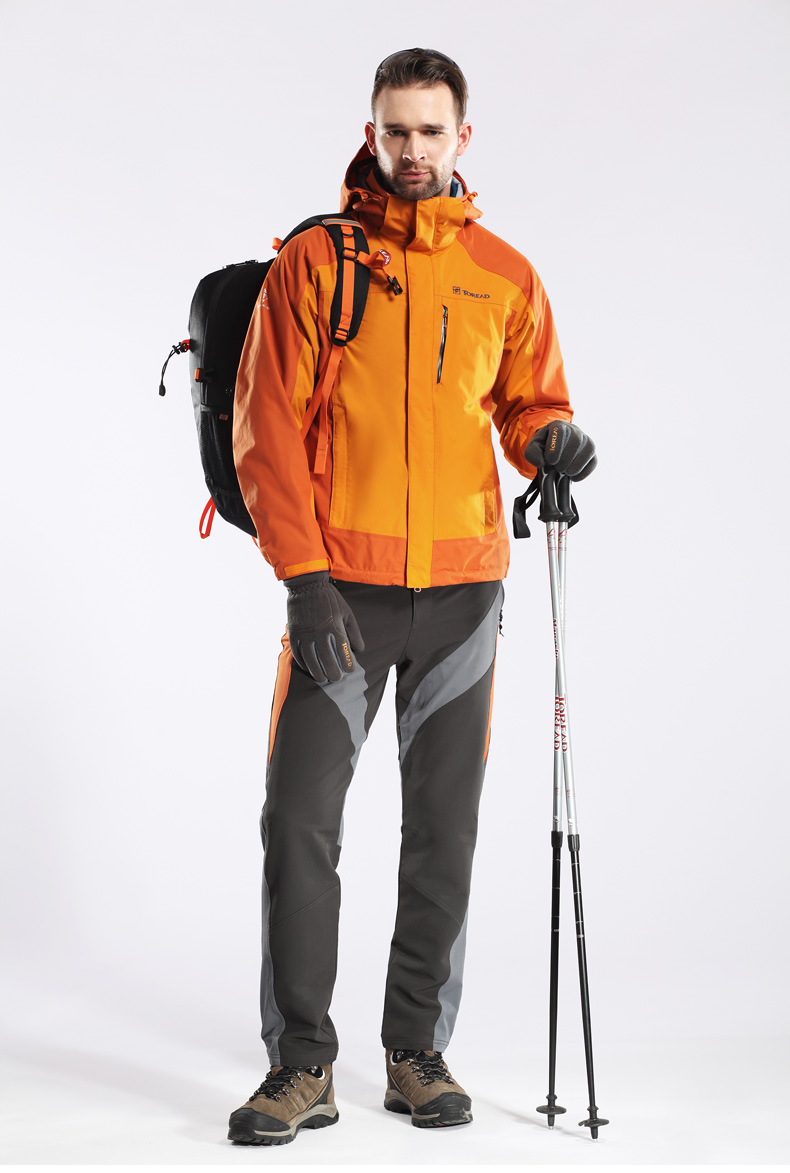 探路者冲锋衣 户外男女士套抓绒保暖防风雨冲锋衣两件