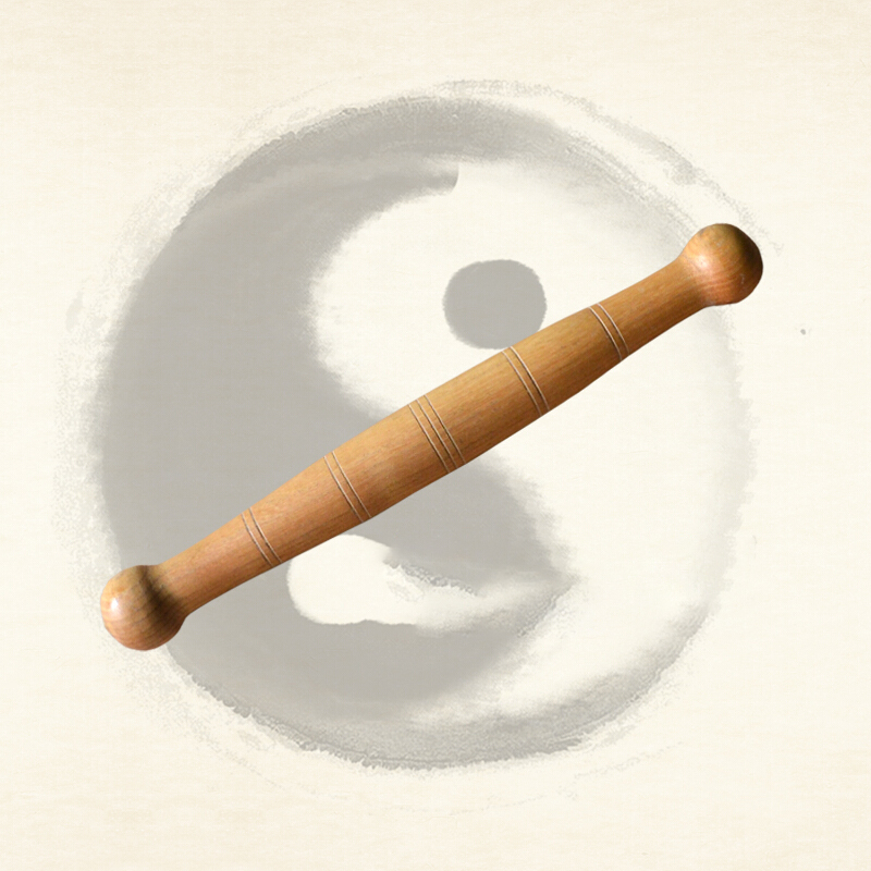 实木太极棒混元太极尺太极棍太极行功棒 立柱式35cm_现价35元