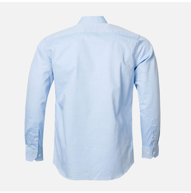 圣大保罗春秋季男士商务休闲纯色纯棉合身长袖衬衫ps15wh004白色a11