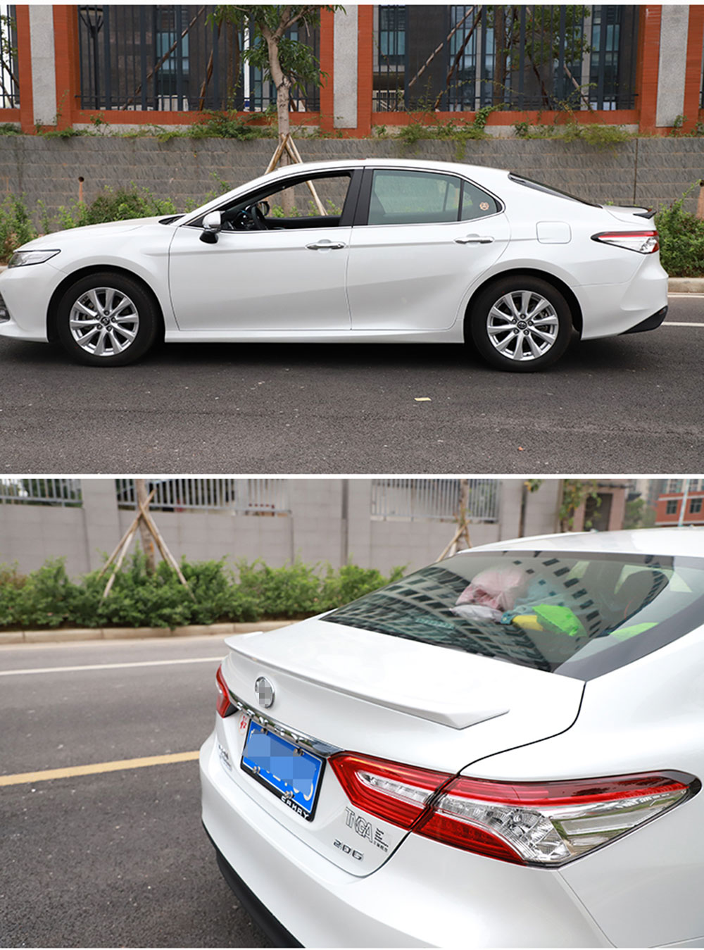 热迈 丰田18款八代新凯美瑞尾翼改装专用烤漆压尾定风翼 墨晶黑