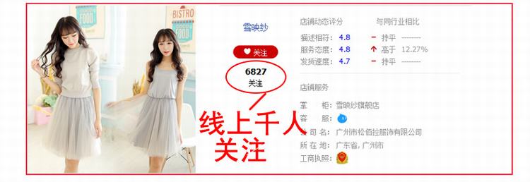 雪映纱 2015秋装新款赫本气质修身针织衫两件套蓬蓬裙雪纺连衣裙露水红颜 灰色 M