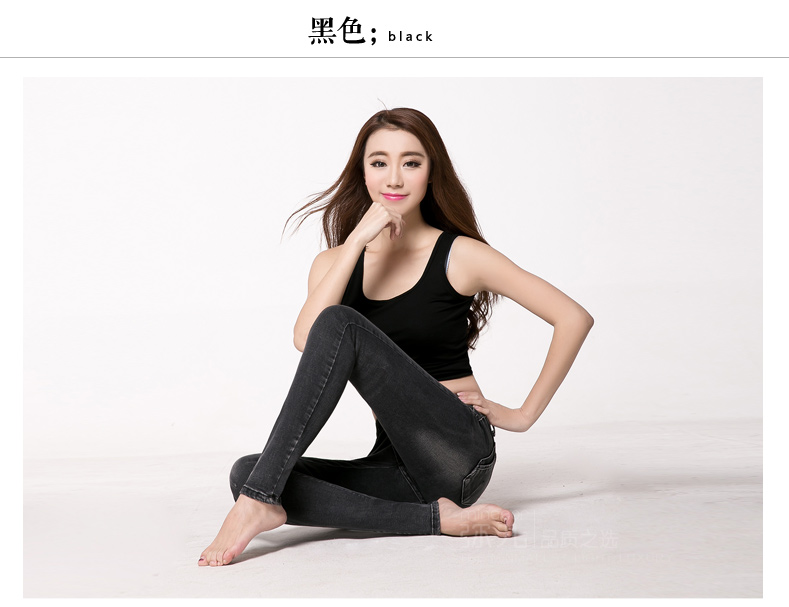 
                                        韩贝伊都2017春夏季新款修身显瘦高腰弹力牛仔裤女小脚长裤铅笔裤 O-606 蓝色1 28码                