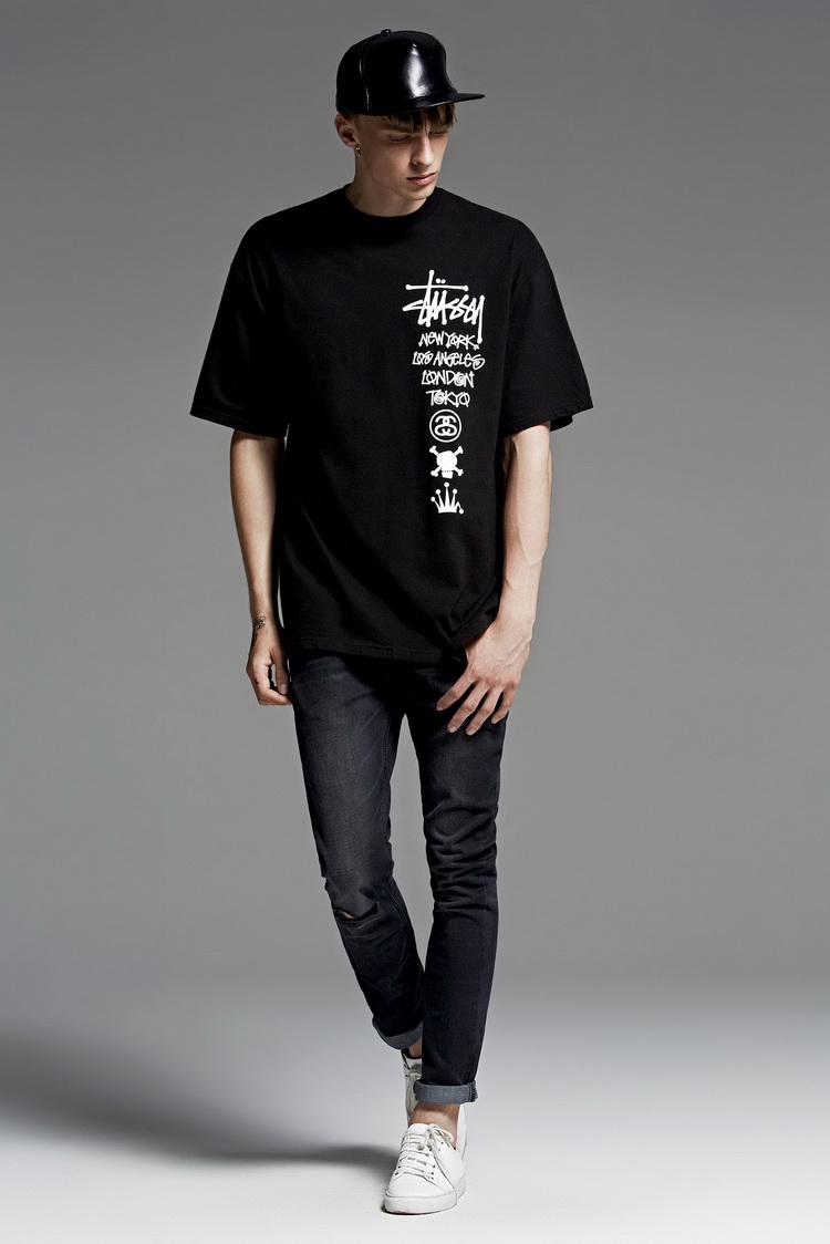 stussy  新品 纯棉短袖T恤 ST52016399 黑色 L