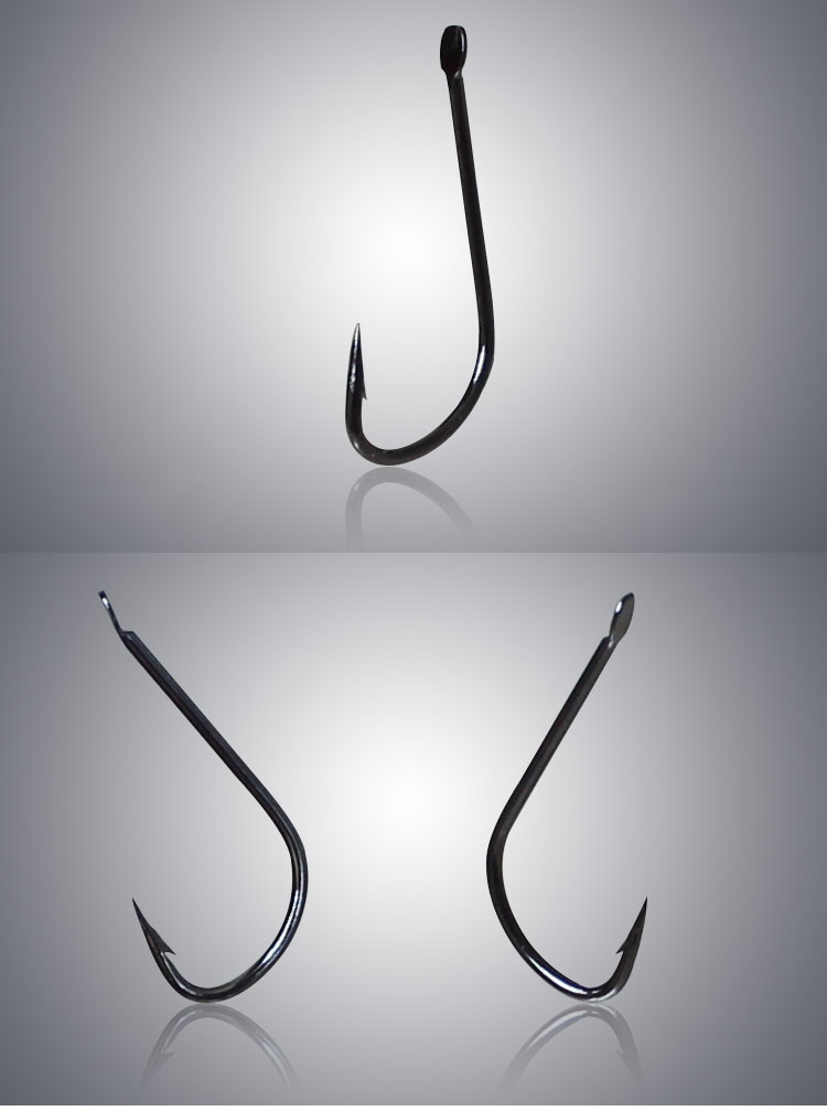 锐鱼50枚装鱼钩袖钩黑袖新关东有刺鱼钩无倒刺高碳钢竞技锋利钓鱼渔具