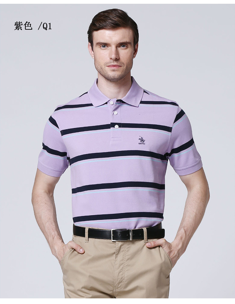 sbprc圣大保罗sbpolo男装条纹短袖t恤ps11kt305k217088b50