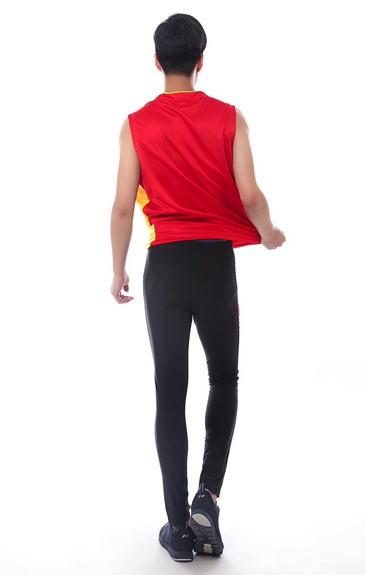 海尔斯紧身裤田径九分裤弹力裤训练0991蓝色4xl