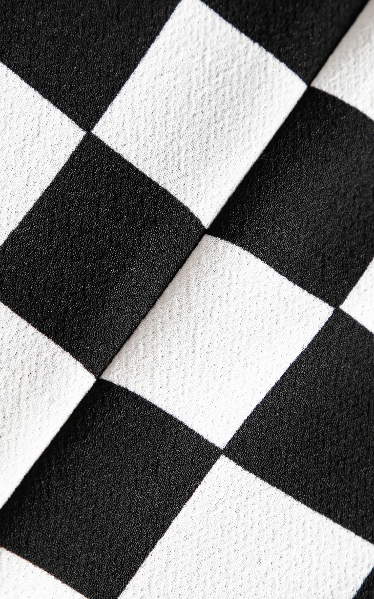 棋盘格雪纺面料