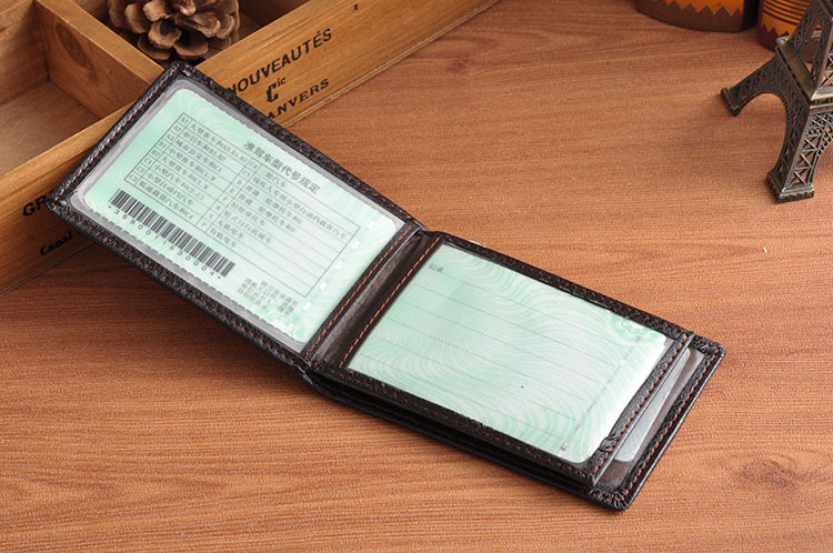 艾逸朵男式驾驶证外套精品驾照证件夹abk1113 特价 深棕 均码