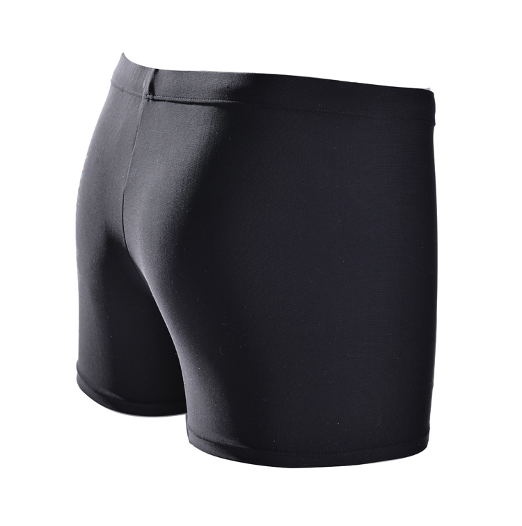 韩国新款男士泳衣平角泳裤 加厚 时尚温泉泳裤nyy17yz 黑色 xxxl