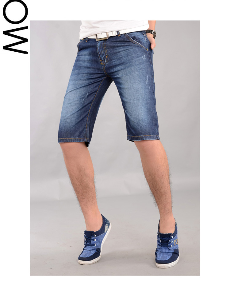 休闲短裤 男丹杰仕 2015新款夏装男士牛仔短裤 男大码男装中裤 夏薄款