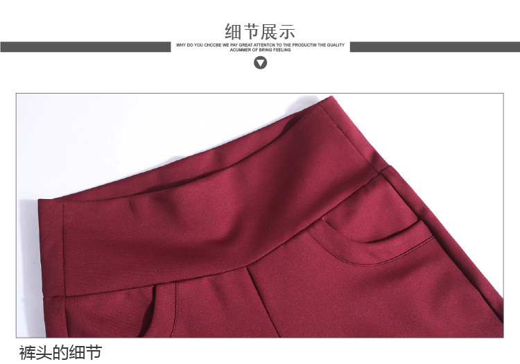 苏博德 2015秋季正装裤秋裤女长裤大码高腰可外穿铅笔弹力紧身裤 白色 5XL