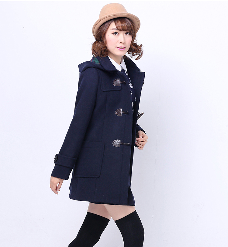 
                                        柏川布妍冬季新款少女冬装学生毛呢外套女韩版加厚呢子大衣学院风毛呢大衣甜美百搭学院风小清新甜美 米色 M                