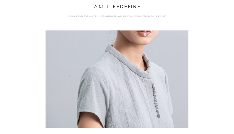 AMIIREDEFINE2015秋新品立领绣花前短后长纯棉大码衬衫女61570860 砖红 XL