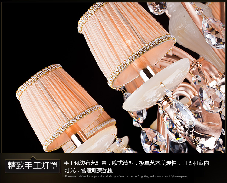 琪朗（KINGLONG）玉石客厅吊灯大气餐厅灯0015 6头（高48直径69厘米）/30天定制
