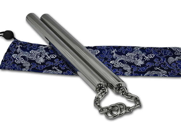 龙动力双节棍超轻表演实战训练专用棍标准不锈钢双截棍275克有声