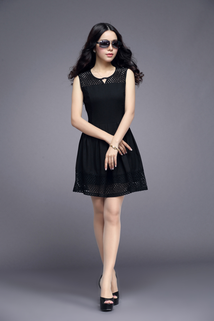 卓紫萱2015韩系棉麻小香风无袖修身虎妈猫爸赵薇同款