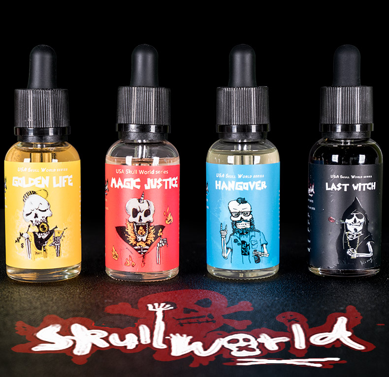 华礼门skullworld 电子烟 烟油 烟液 正品 电子烟油 烟味水果烟草