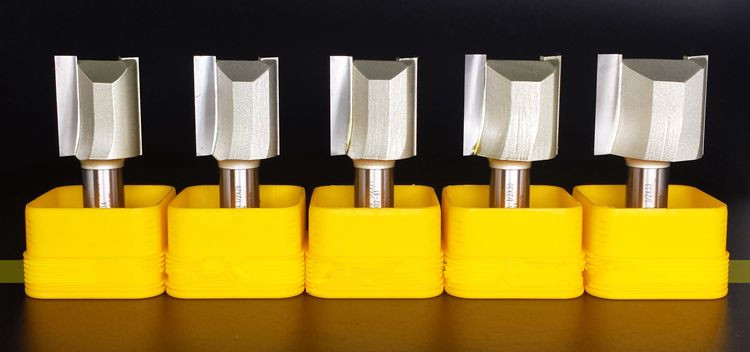 双刃直刀木工修边机刀头雕刻机公制刃开槽切割开料铣刀 咖啡色 1/2*