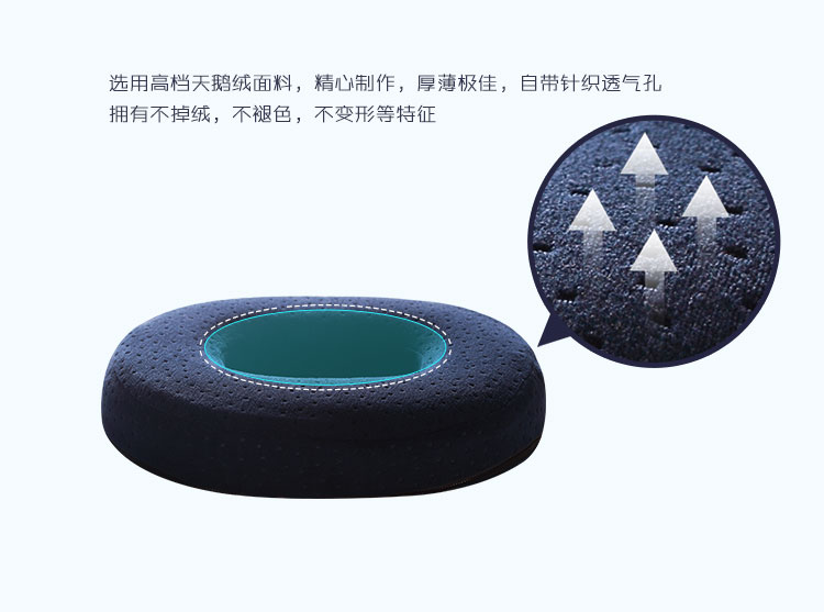 
                                                            温伦痔疮坐垫护尾椎尾骨产后坐垫中空透气座垫痔疮座垫 3代坐垫通用版藏蓝色 40cm*33cm                