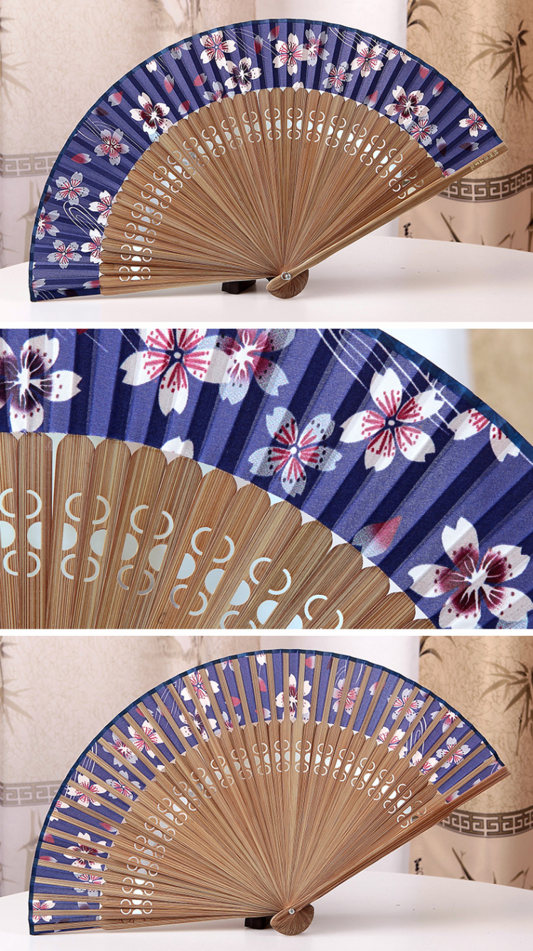 杭州王星记扇子正品 6.5寸中国风礼品真丝绢扇 夏季高档