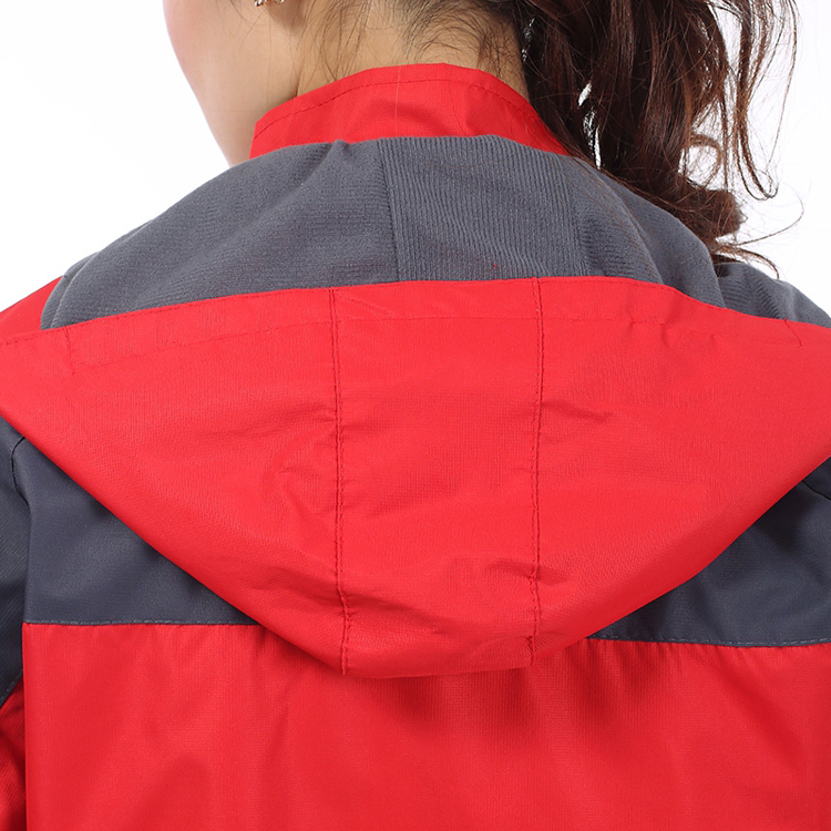 春秋户外冲锋衣单层外套中老年大码妈妈装旅游登山服中年妇女外套 大红色 XXL