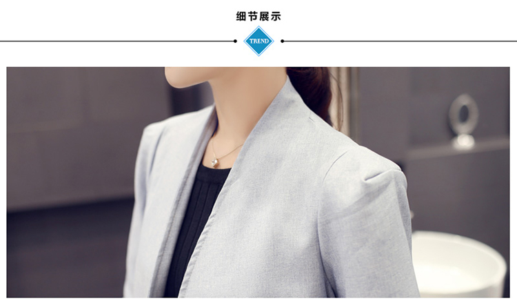 kesuoer2016春季薄款风衣外套七分袖时尚立领修身显瘦大码双排扣裙摆中长款风衣126 浅灰色 L