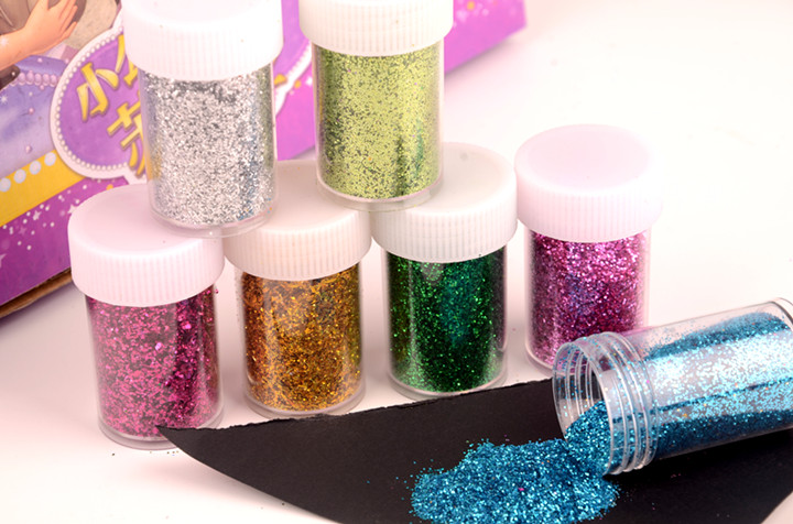 左一仁手工制作材料儿童diy儿童绘画炫彩金粉闪光粉亮粉闪粉250g金色