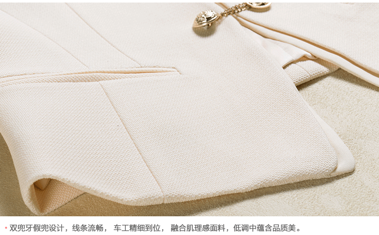 汤菲儿 小西装女2015秋冬短款韩版修身女长袖休闲小西服 职业时尚百搭外套XXZ8502 XL