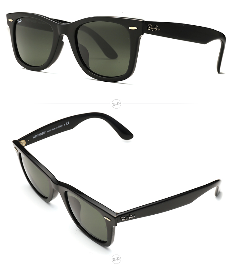 雷朋(rayban)太阳眼镜男女款方框个性复古潮流前卫绿色太阳镜rb2140f