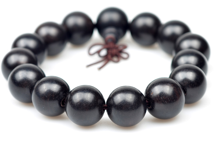 随石随玉 非洲黑黄檀木手串佛珠 手工款15mm 14 1颗