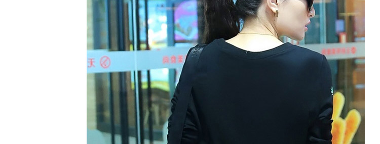 
                                        湖澜卫衣女宽松连帽2017秋季带T恤字母运动休闲套装女三件套H8317 绿色 3XL                