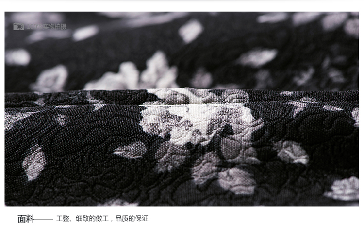 cachecache 时尚印花接拼长袖外套 2709009201 黑色201 M