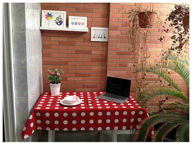 酷华家居 帆布斜纹活性印花桌布 台布 茶几布 彩条韵律 140*230