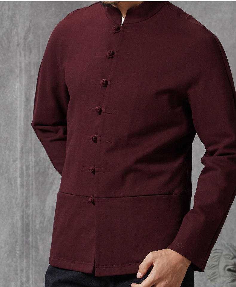 意树中国风原创中式改良唐装复古盘扣外套文艺立领民族中山装上衣