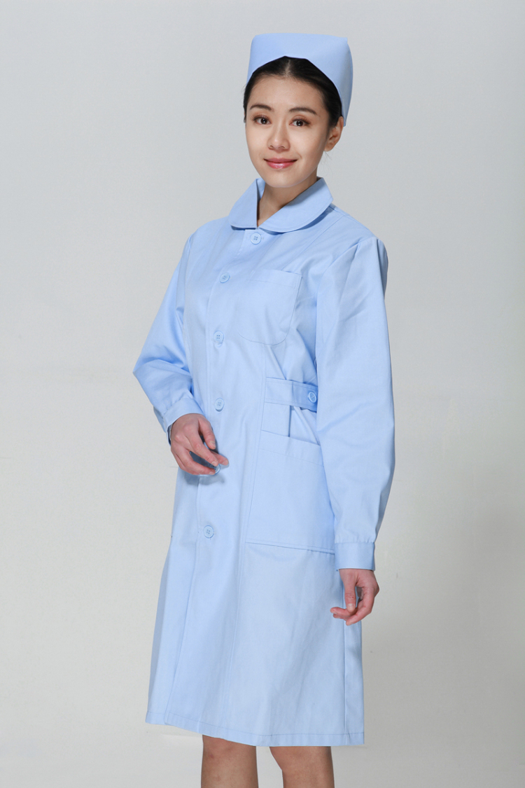 诺尔森护士服nl01白大褂工作服美容服实验服女冬装医护服天蓝色s