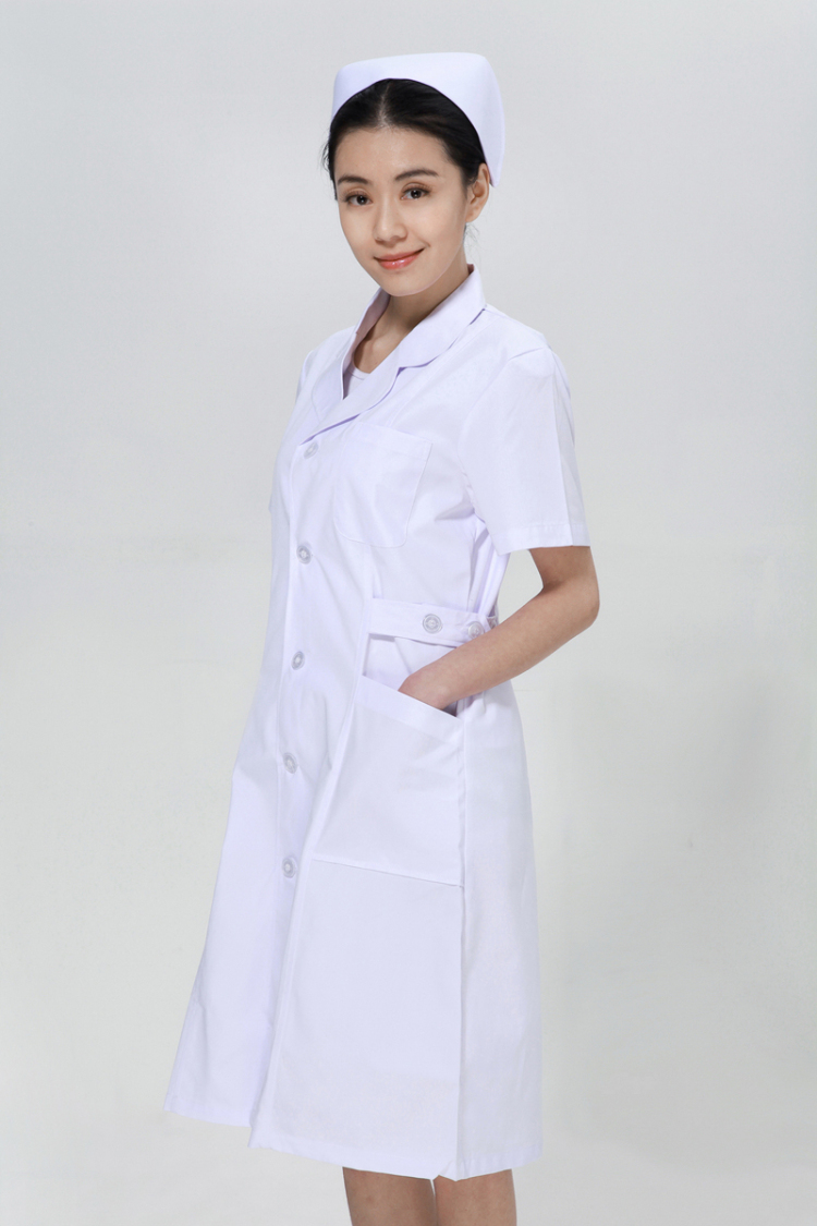 诺尔森护士服ns02医护服白大褂工作服美容服实验服女夏装医护服白色xl