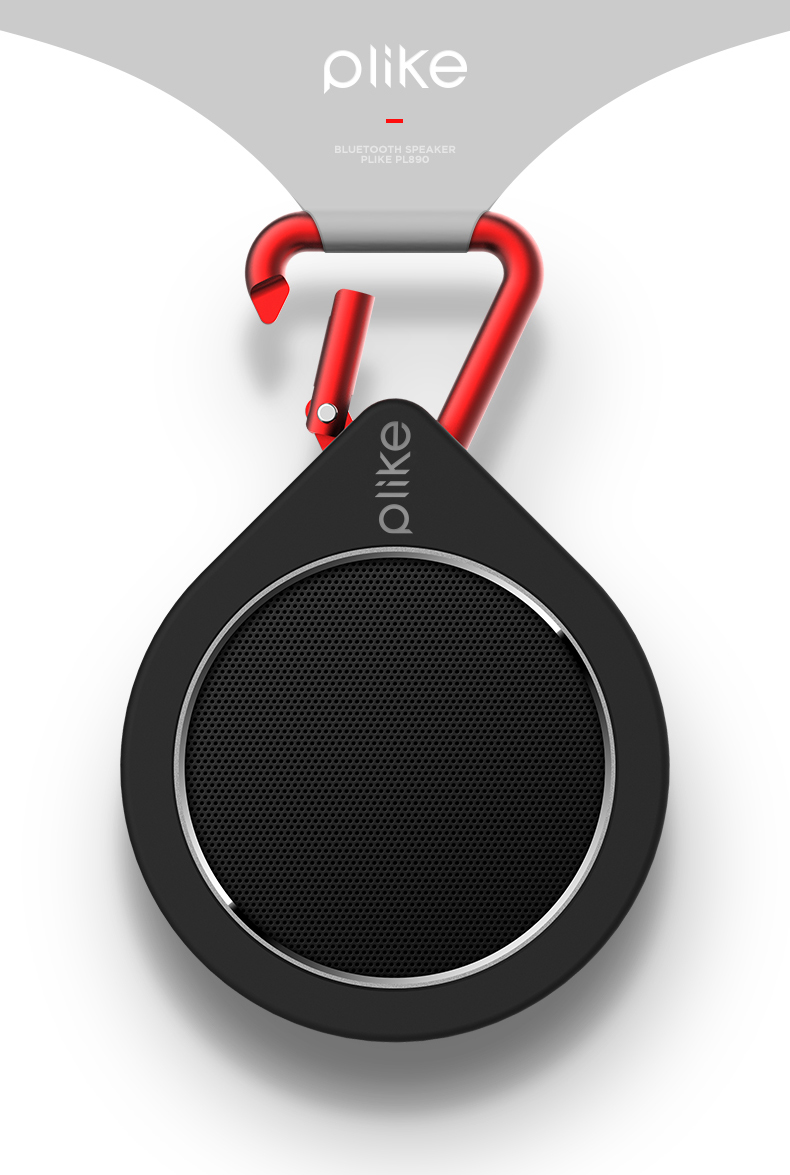 plike霹雳客蓝牙音箱低音炮随身迷你便携式户外小型跑步骑行插卡手机