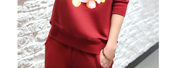 
                                        湖澜卫衣女宽松连帽2017秋季带T恤字母运动休闲套装女三件套H8317 绿色 3XL                