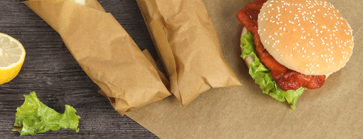 禧龙达一次性本色牛皮防油纸汉堡纸食品包装淋膜烘焙垫盘油纸鸡肉卷纸