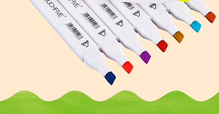 touchfive5代30色40色60色80色学生动漫手绘画油性笔马克笔套装 标准