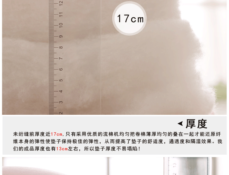 怡诺家纺  纯色素色磨毛单双人日式塌塌米加厚床垫床褥地垫可折叠床垫 素色加厚床垫-灰色 180cm*200cm