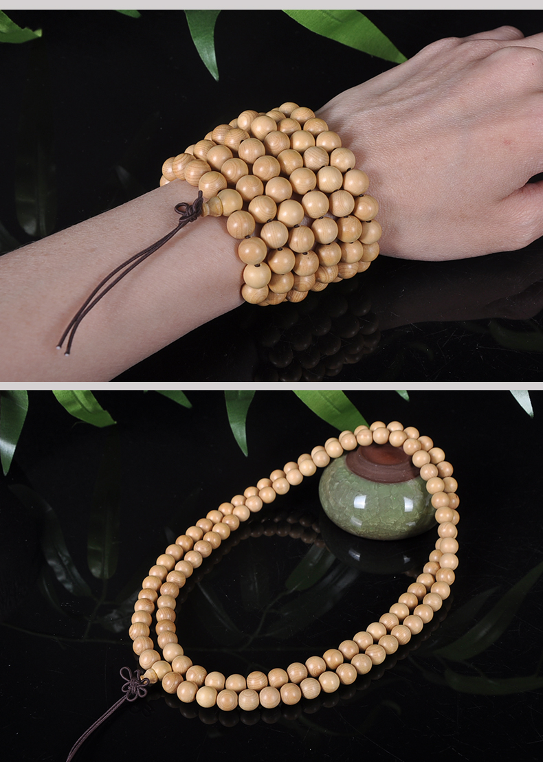 黄杨木湖北黄杨小叶黄杨佛珠手串精品小孔手串2008108颗男女手链珠径0