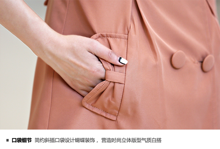 翠美 2015秋季韩版新款中长外套修身女士风衣显瘦型流行时尚通勤气质上衣潮 豆绿 M