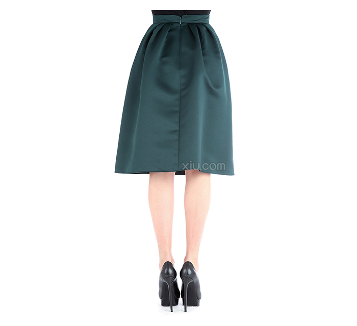 pinko 2015新款 女士纯色及膝裙 绿色 38