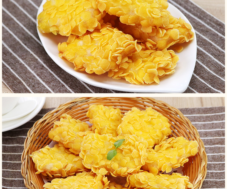 姚二娘 亚洲渔港福报金砖玉米片虾排280g/10枚 海鲜油炸小吃香酥脆