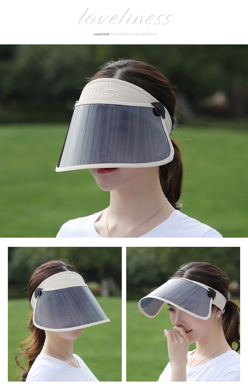 卡兰薇 遮阳帽子女夏天大沿骑车防晒帽百搭户外太阳帽骑行遮脸防紫外