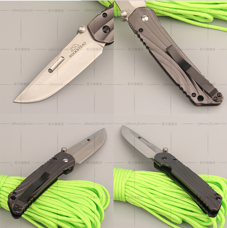 军兴 索格户外求生自救击锤折刀 勃朗宁随身刀具 野营快开米克战术